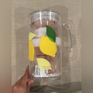 Kate Spade Lemon Water Pitcher with 2 Cups- BRAND NEW / NEVER USED 🍋